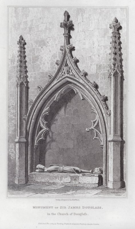 Denkmal von Sir James Douglass in der Kirche von Douglass (Gravur) von Edward Blore