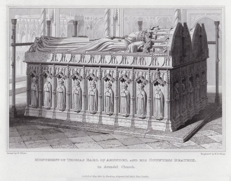 Denkmal von Thomas Earl of Arundel und seiner Gräfin Beatrix, in der Kirche von Arundel von Edward Blore