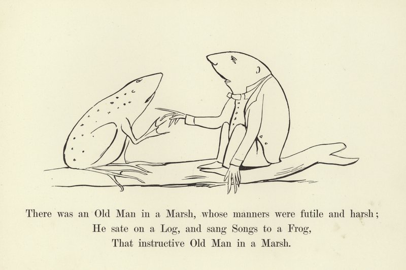 Es war ein alter Mann in einem Sumpf, dessen Manieren sinnlos und hart waren von Edward Lear
