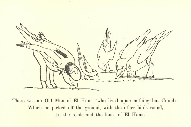 Es war ein alter Mann von El Hums, der nur von Krümeln lebte von Edward Lear