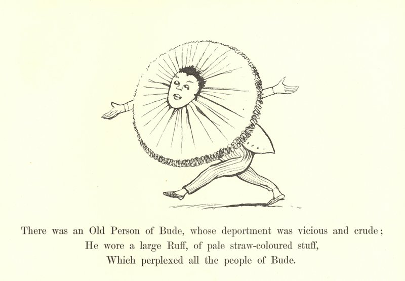 Es war eine alte Person aus Bude, deren Benehmen bösartig und grob war von Edward Lear