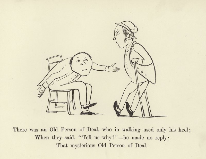 Es war ein alter Mann aus Deal, der beim Gehen nur seine Ferse benutzte von Edward Lear