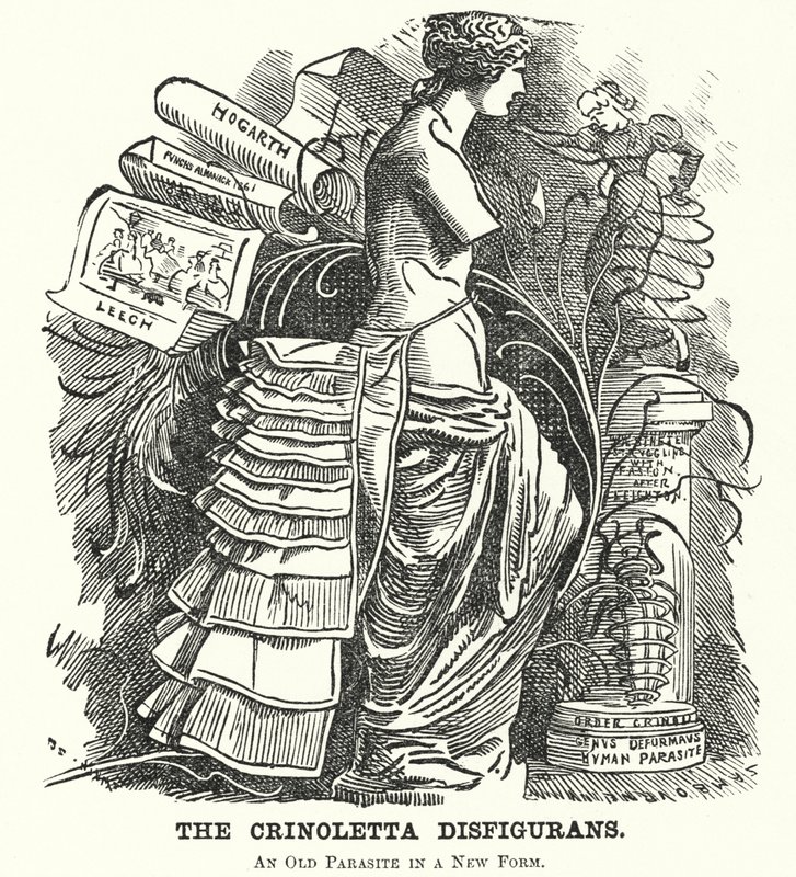 Die Crinoletta Disfigurans (Karikatur) von Edward Linley (after) Sambourne