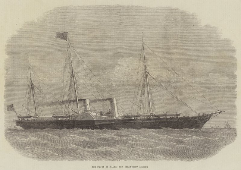 Die neue Dampfyacht Osborne des Prinzen von Wales von Edwin Weedon