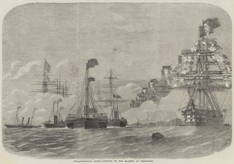 Die Feste von Cherbourg, Ankunft Ihrer Majestät in Cherbourg von Edwin Weedon