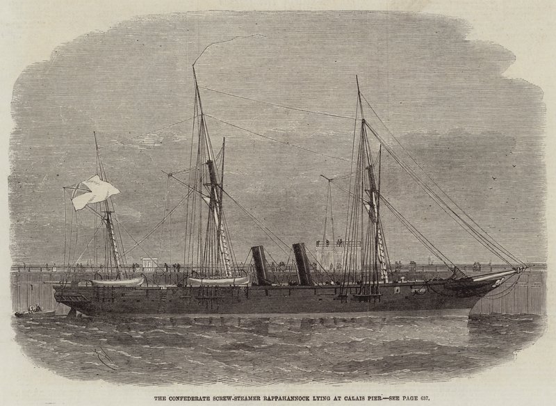 Der konföderierte Schraubendampfer Rappahannock liegt am Pier von Calais von Edwin Weedon