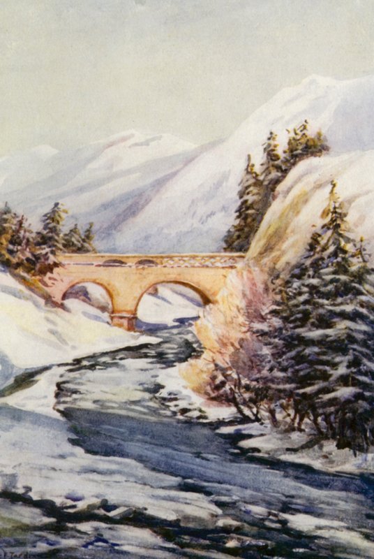 Der Rhein: Die Rheinbrücke bei Thusis von Effie Jardine