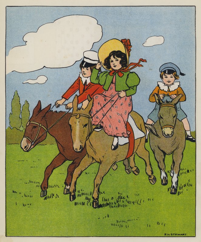 Samstag, fröhliche Zeit (Farblithografie) von Elise H. Stewart