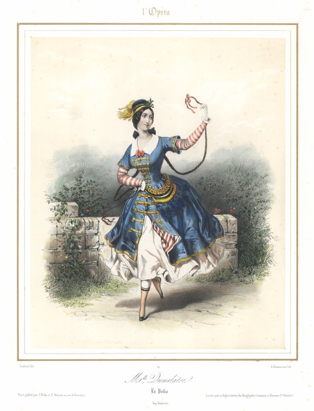 Französische Balletttänzerin Adele Dumilatre tanzt an der Pariser Oper, um 1840 von Emile Desmaisons