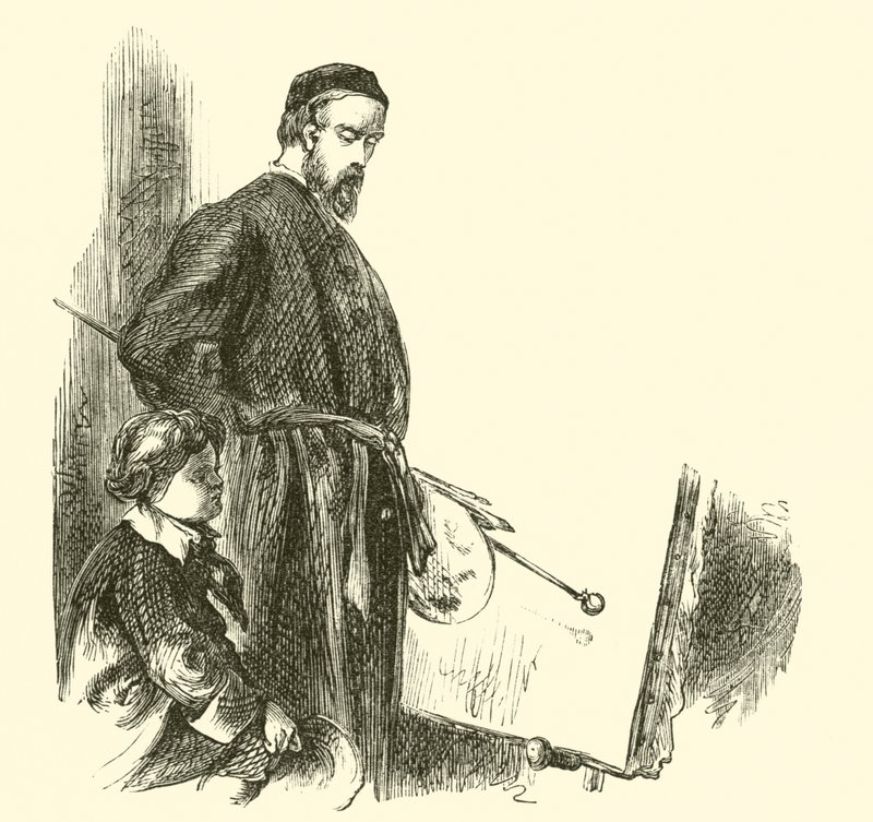 Goethe, der Junge, im Atelier des Malers von English School