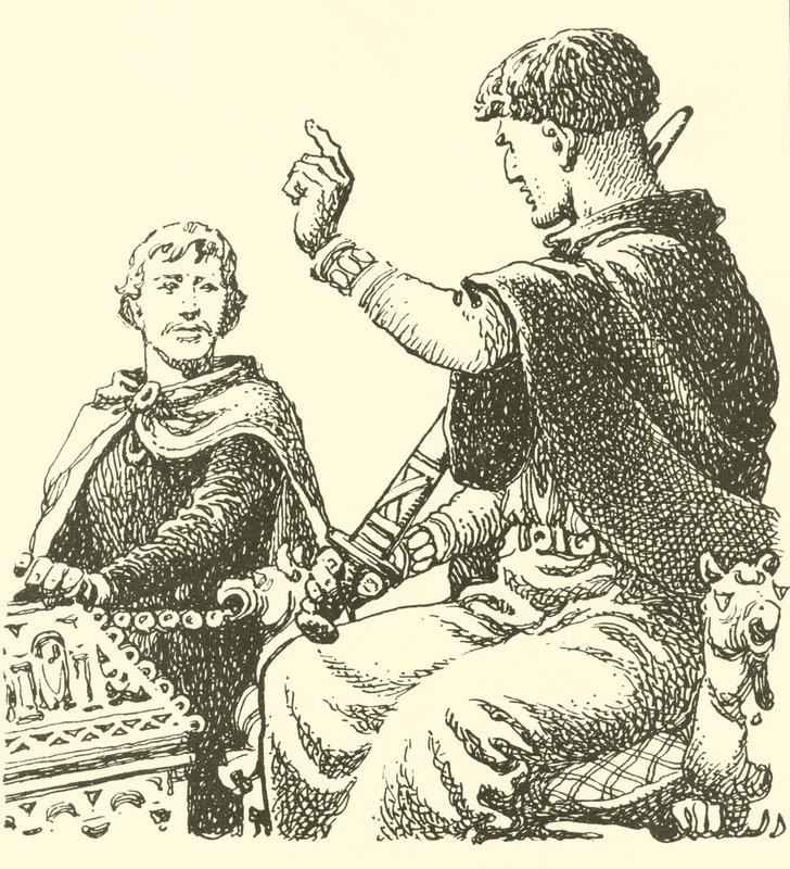 Harold, als Gefangener von Wilhelm, Herzog der Normandie, wurde gezwungen, ein feierliches Versprechen abzugeben, Williams Vasall zu sein von English School