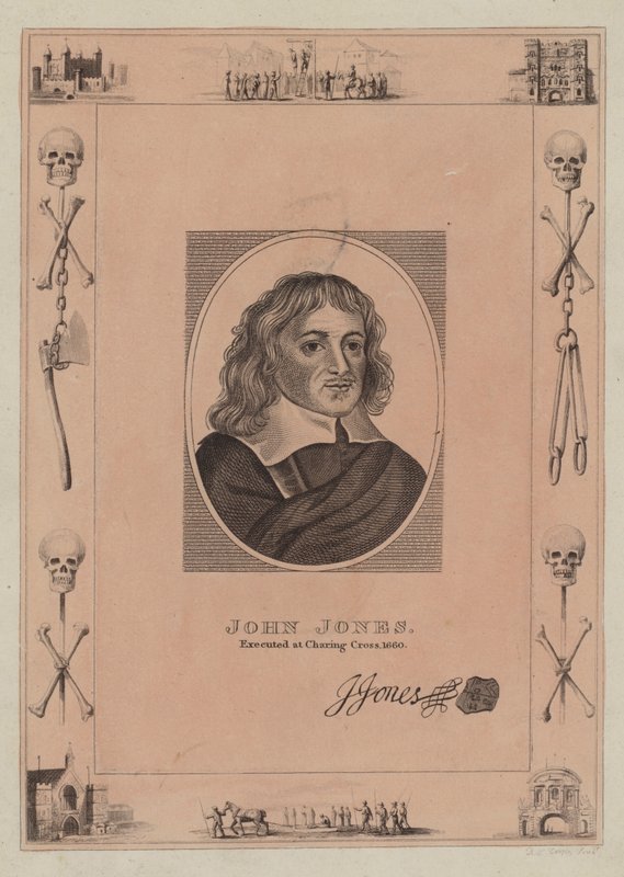 John Jones, hingerichtet am Charing Cross, 1660 von English School