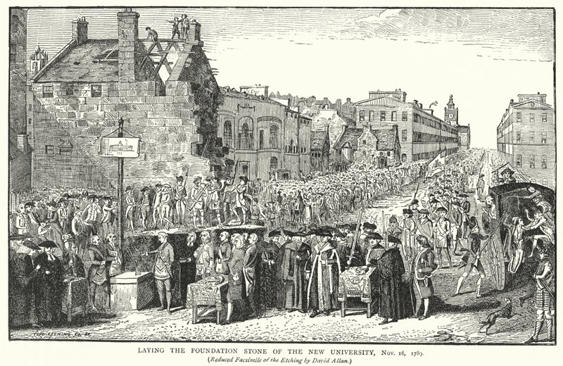 Grundsteinlegung der neuen Universität, 16. November 1789 von English School