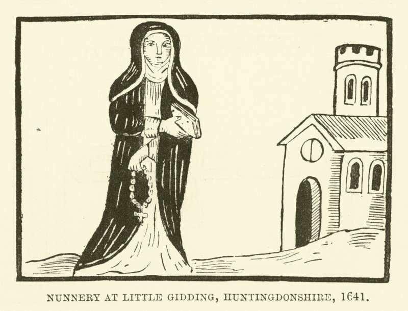 Kloster in Little Gidding, Huntingdonshire, 1641 von English School