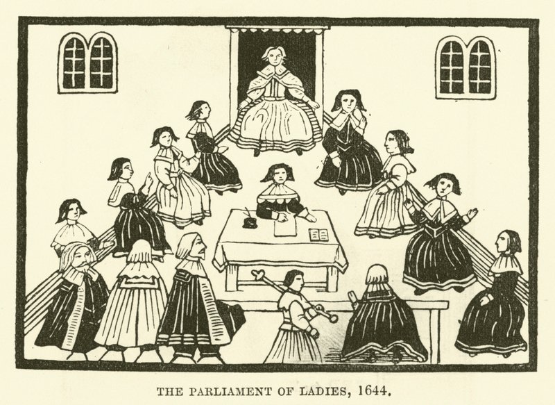 Das Parlament der Damen, 1644 von English School