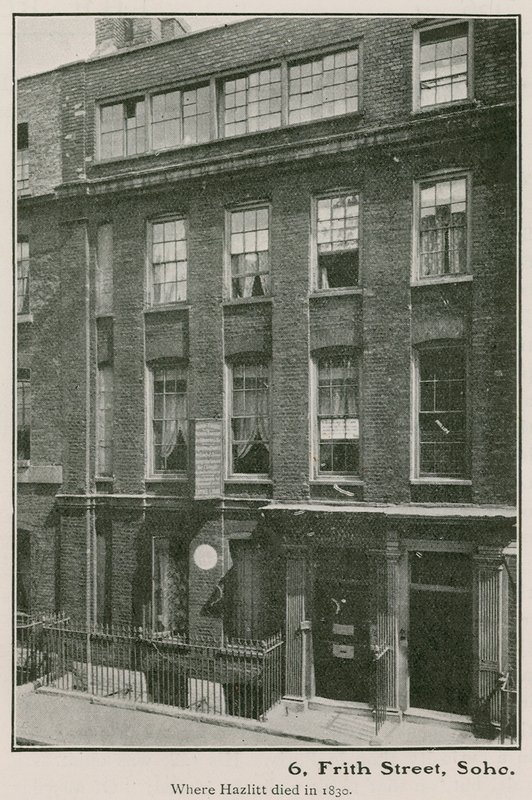 6 Frith Street, Soho, wo Hazlitt 1830 starb von English Photographer