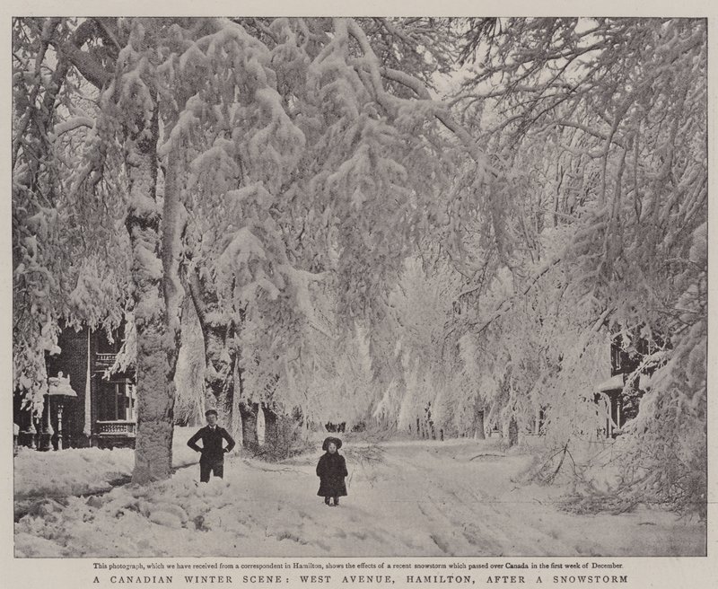Eine kanadische Winterszene, West Avenue, Hamilton, nach einem Schneesturm von English Photographer