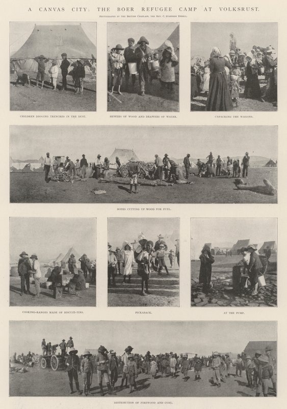 Eine Zeltstadt, das Burenflüchtlingslager in Volksrust von English Photographer