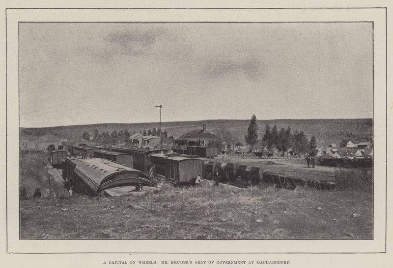 Eine Hauptstadt auf Rädern, Herr Krugers Regierungssitz in Machadodorp von English Photographer