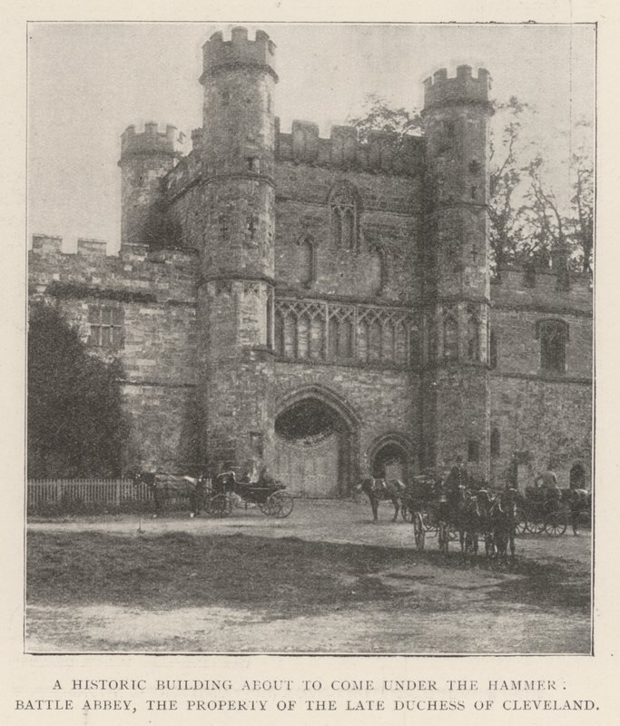 Ein historisches Gebäude, das unter den Hammer kommt, Battle Abbey, das Eigentum der verstorbenen Herzogin von Cleveland von English Photographer