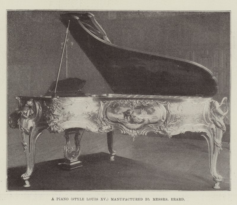 Ein Klavier (Stil Louis XV) hergestellt von Messers Erard von English Photographer