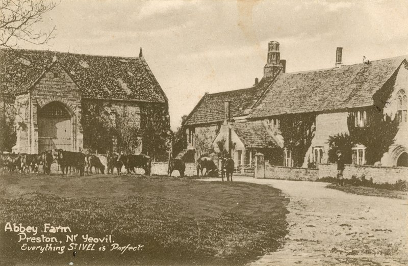 Abbey Farm in Preston bei Yeovil. Postkarte gesendet im Jahr 1913 von English Photographer
