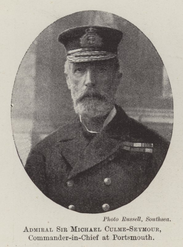 Admiral Sir Michael Culme-Seymour, Oberbefehlshaber in Portsmouth von English Photographer