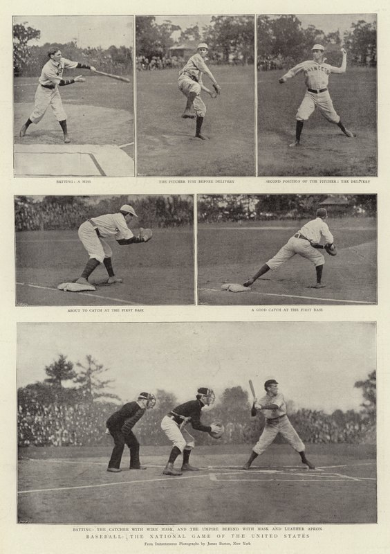 Baseball, das Nationalspiel der Vereinigten Staaten von English Photographer