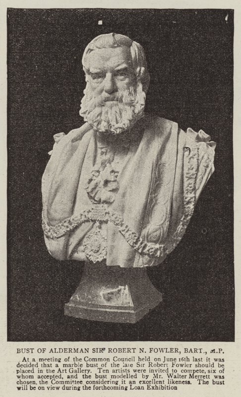 Büste von Stadtrat Sir Robert N Fowler, Baronet, MP von English Photographer