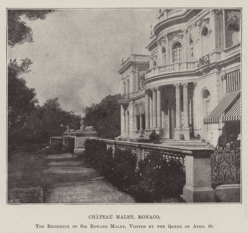 Chateau Malet, Monaco, die Residenz von Sir Edward Malet, besucht von der Königin am 20. April von English Photographer