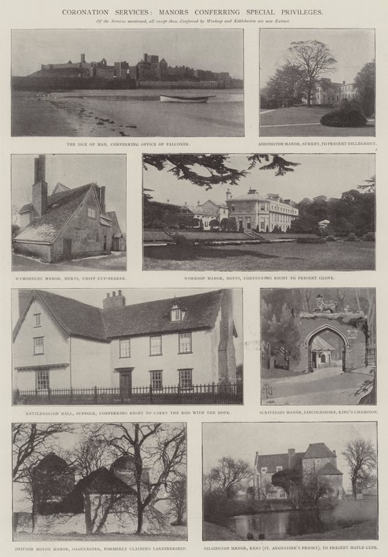 Krönungsdienste, Manors, die besondere Privilegien verleihen von English Photographer