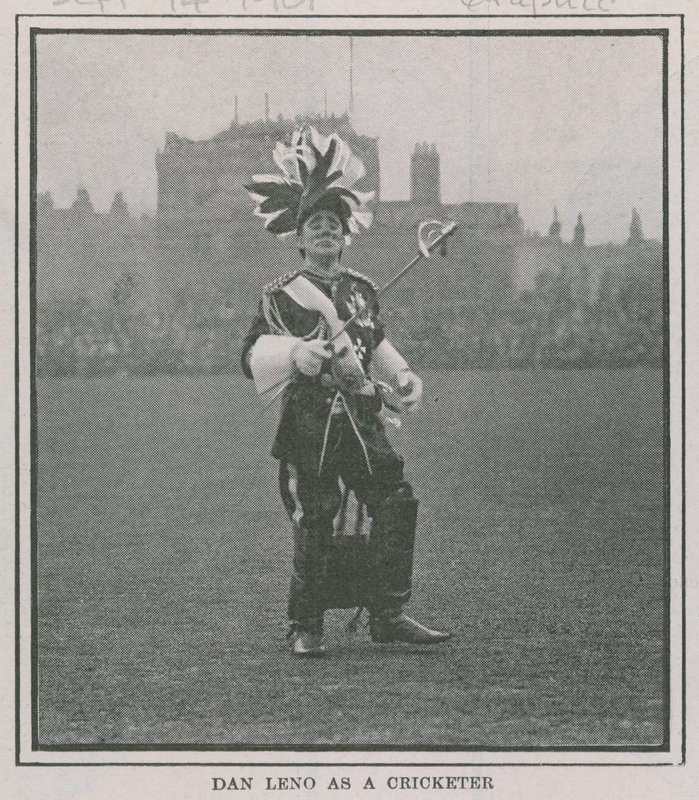 Dan Leno als Cricketspieler von English Photographer