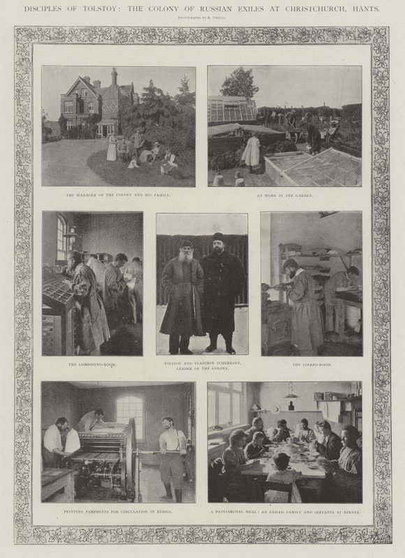Jünger von Tolstoi, die Kolonie russischer Exilanten in Christchurch, Hants von English Photographer