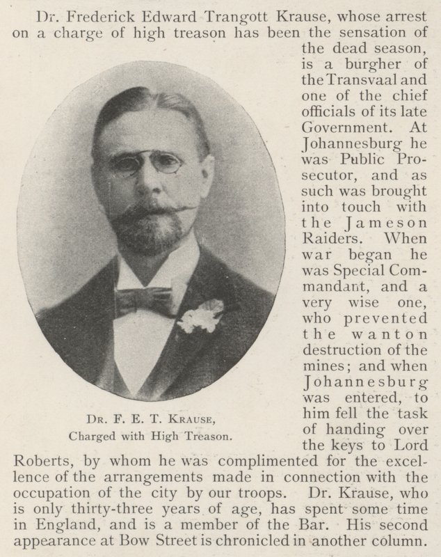 Dr F E T Krause, wegen Hochverrats angeklagt von English Photographer
