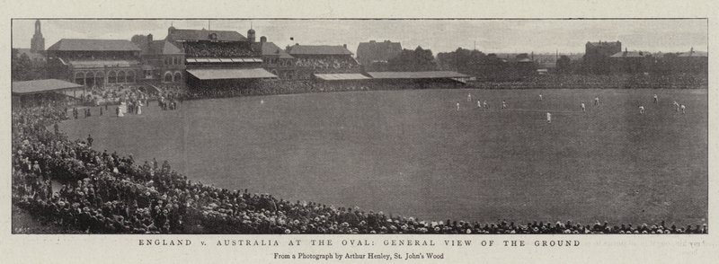 England gegen Australien im Oval, Gesamtansicht des Geländes von English Photographer