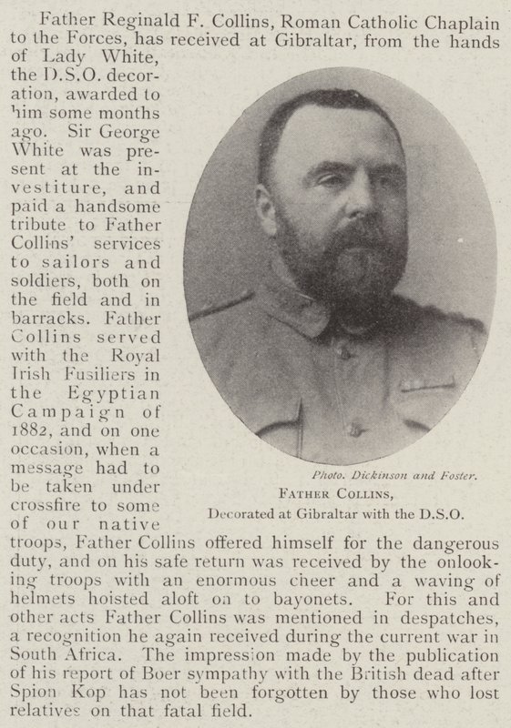 Pater Collins, in Gibraltar mit dem DSO ausgezeichnet von English Photographer