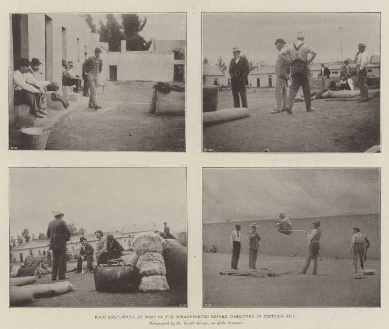 Vier Schnappschüsse von einigen Mitgliedern des Reformkomitees von Johannesburg im Gefängnis von Pretoria von English Photographer