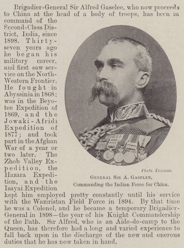 General Sir A Gaselee, Kommandant der indischen Truppe für China von English Photographer