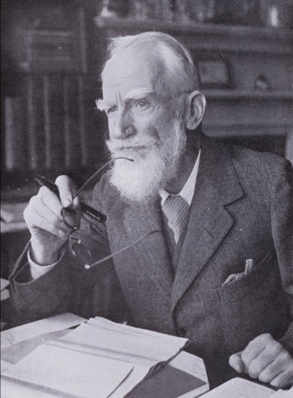 George Bernard Shaw (Schwarz-Weiß-Foto) von English Photographer
