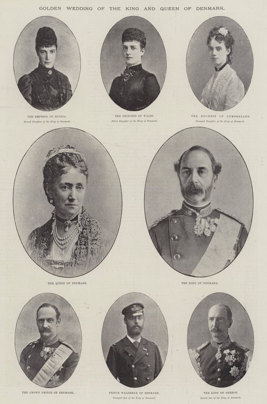 Goldene Hochzeit des Königs und der Königin von Dänemark von English Photographer