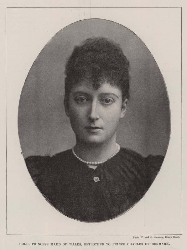 Ihre Königliche Hoheit Prinzessin Maud von Wales, verlobt mit Prinz Charles von Dänemark von English Photographer