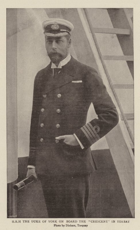 HRH der Herzog von York an Bord der Crescent in Torbay von English Photographer