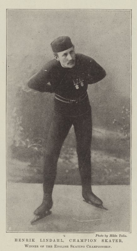 Henrik Lindahl, Meisterschlittschuhläufer, Gewinner der englischen Schlittschuhmeisterschaft von English Photographer