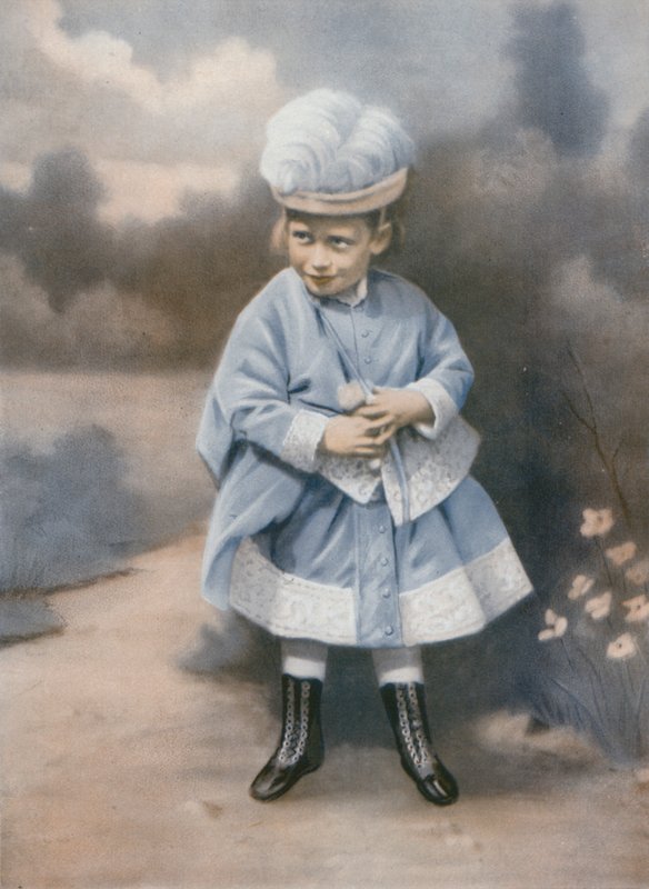 König Georg V. als kleines Kind, Sandringham, Norfolk, 1868 von English Photographer