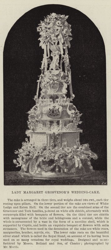 Lady Margaret Grosvenors Hochzeitstorte von English Photographer