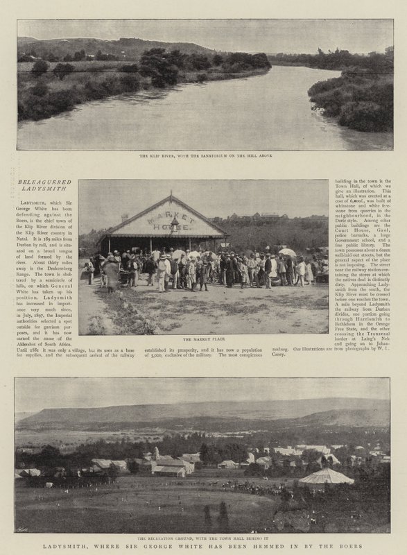 Ladysmith, wo Sir George White von den Buren eingekesselt wurde von English Photographer