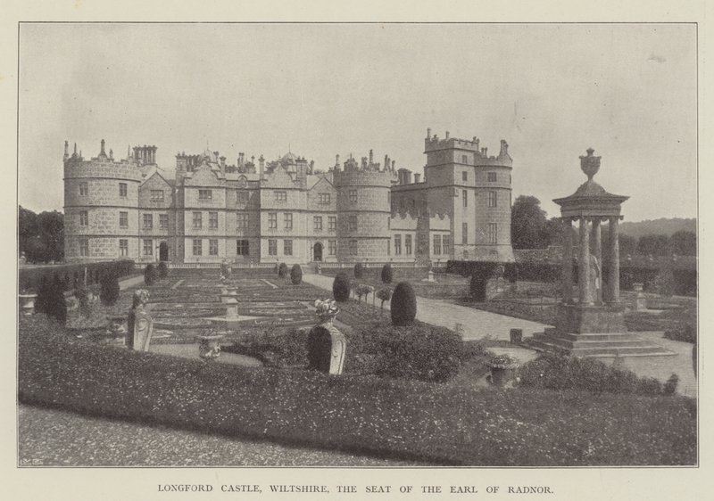 Longford Castle, Wiltshire, der Sitz des Earl of Radnor von English Photographer