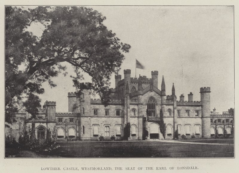 Lowther Castle, Westmorland, der Sitz des Earl of Lonsdale von English Photographer