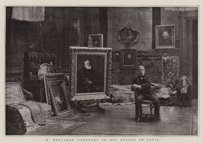 M Benjamin Constant in seinem Atelier in Paris von English Photographer