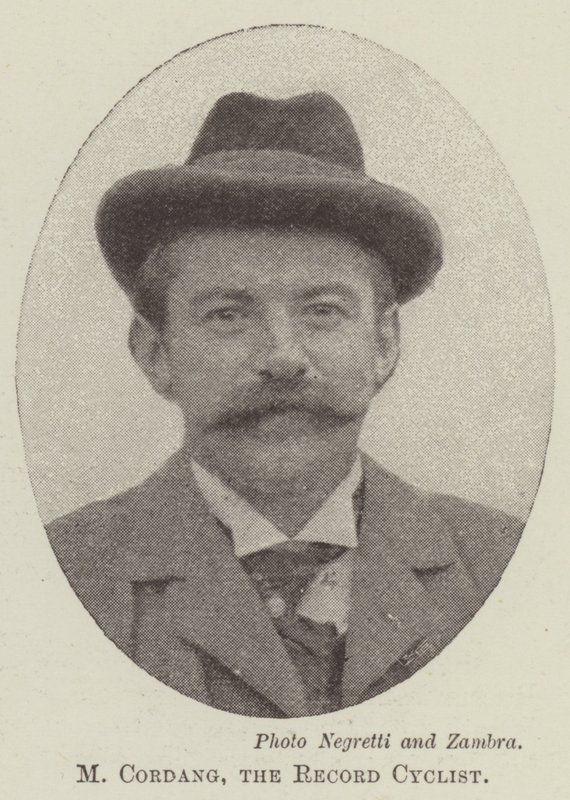 M. Cordang, der Rekordradfahrer von English Photographer